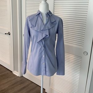 Banana Republic frilly button down!